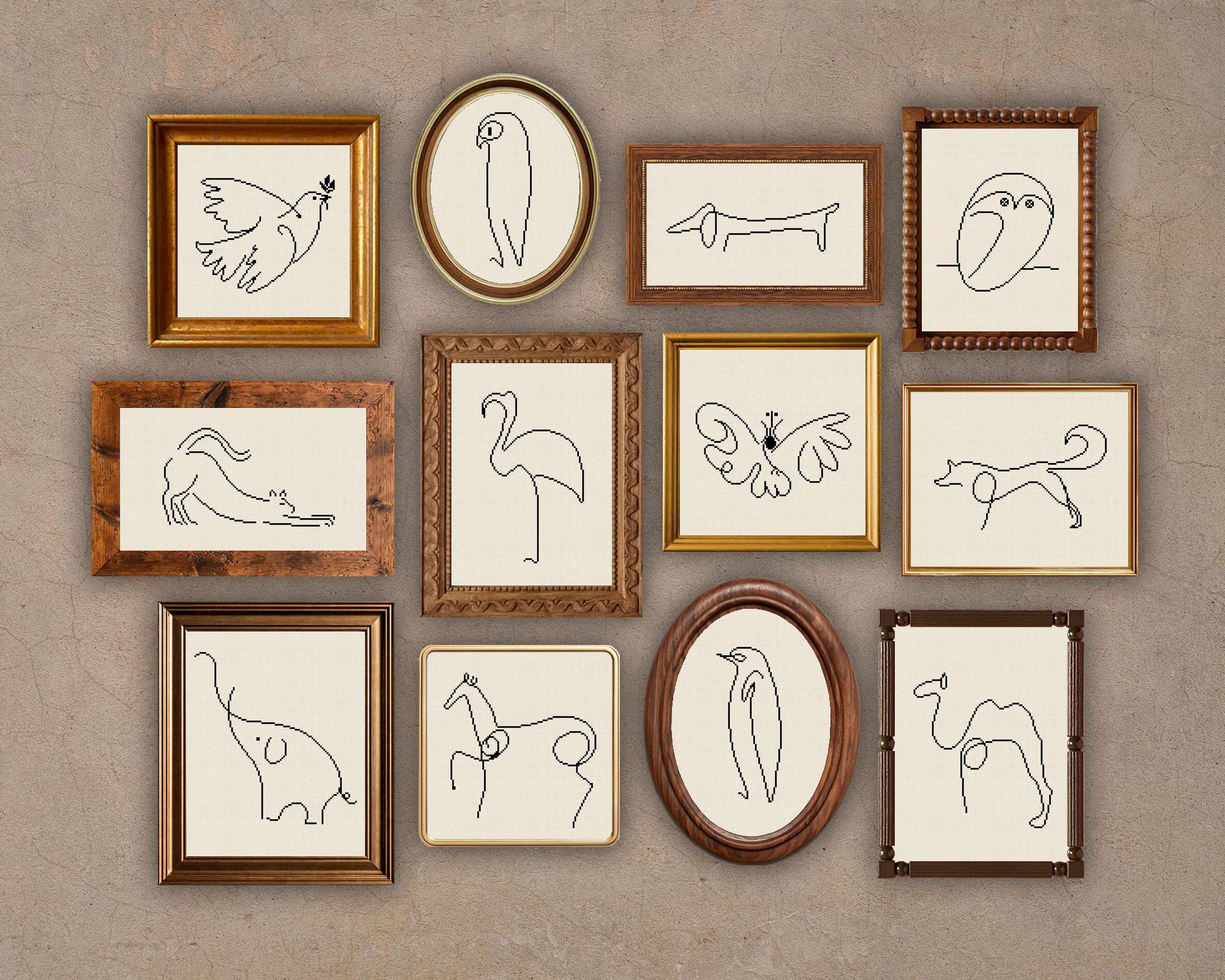 Picasso line drawing - Etsy 日本