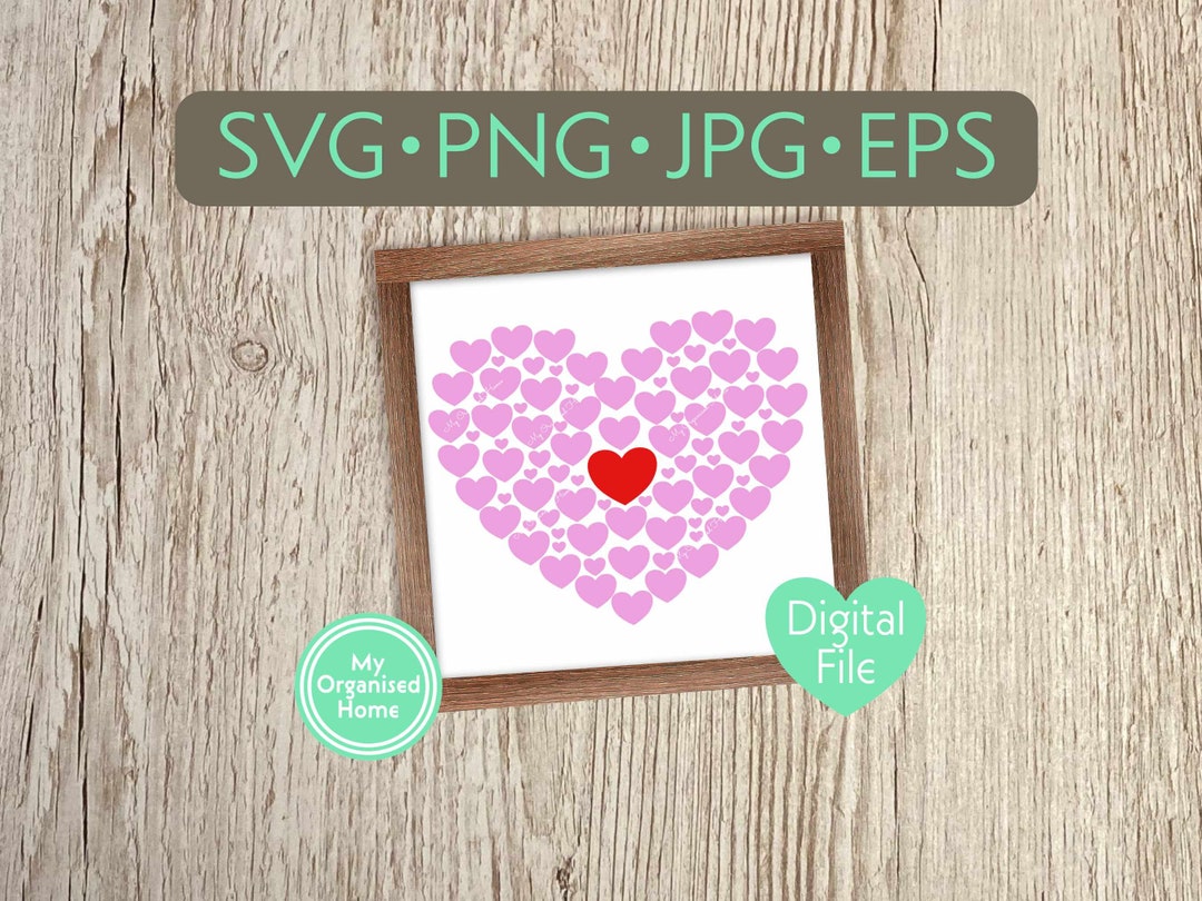 Heart of Hearts Valentine PNG & SVG Cutting Files for Cricut ...
