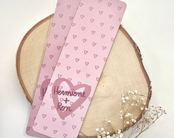 Hermione + Ron bookmarks // Valentine's Day Collection 2021 (laminated)