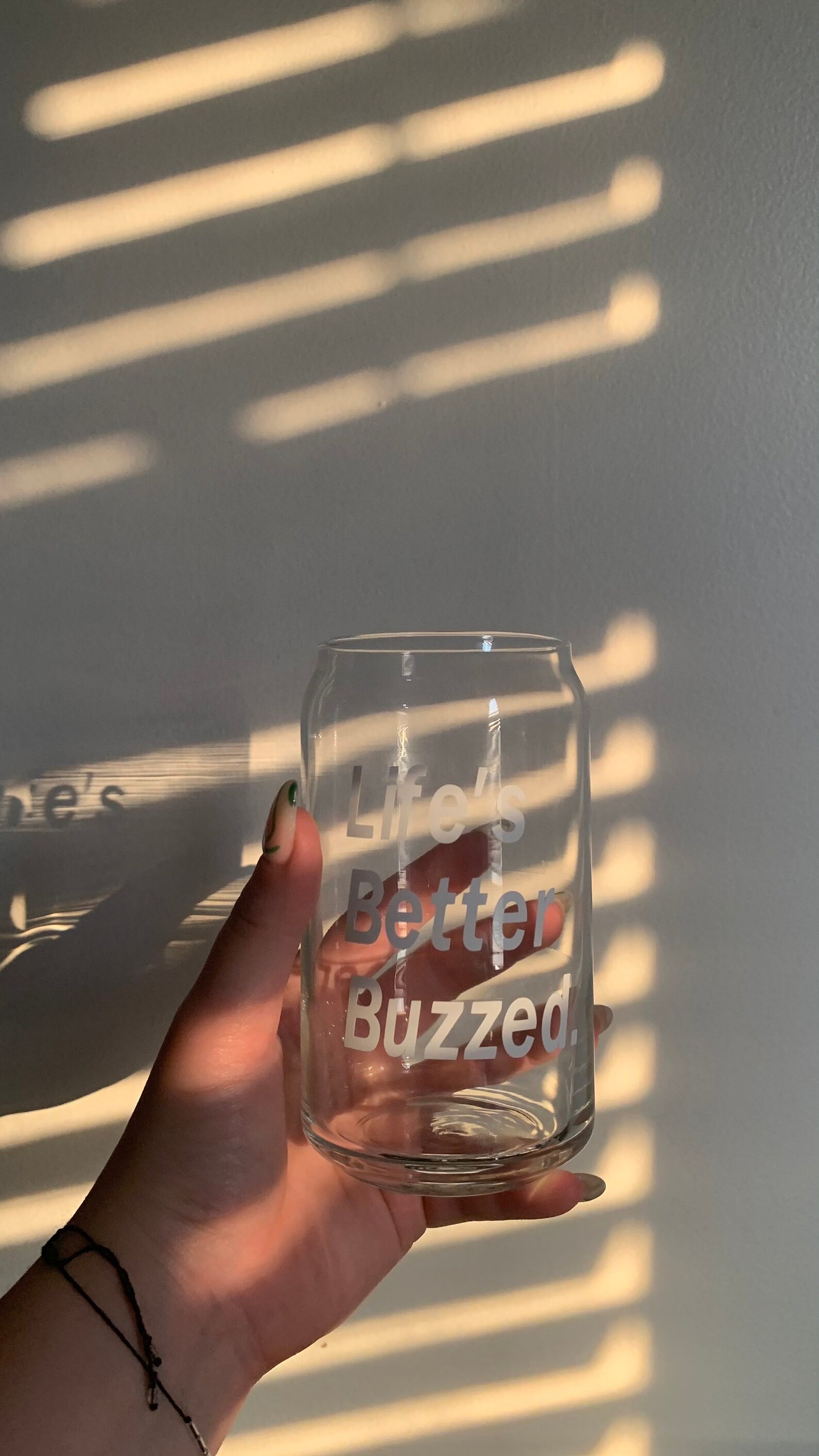 Lifes better buzzed Beer Can Glass Can Glass Iced Coffee