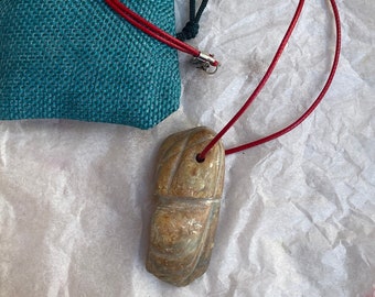 Cat amulet, gift, pendant, protection, stone, handmade