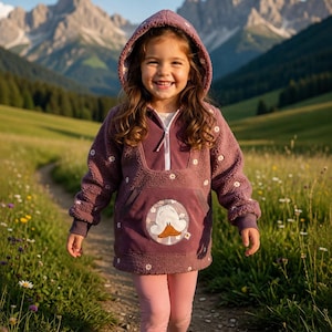 Outdoor Troyer aus Teddy Pullover mit Gans Stickerei in Gr. 116