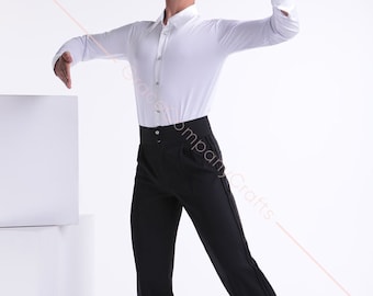 Men's jumpsuit for ballroom dancing. Men's shirt for dancing