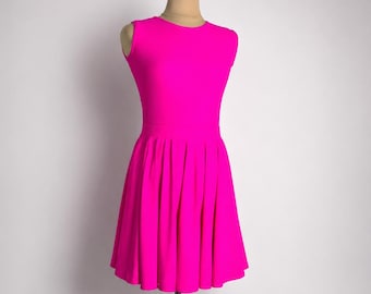 Girls Ballroom Dance Dress in Raspberry , Sleeveless Latin Dance Dress for Kids, Ballroom Practice Dress, Competition Dancewear