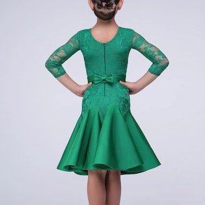 Ranked dress for dancing based on bodysuit with guipure