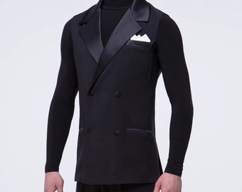 Men's classic double-breasted vest.Dance costumes.Ballroom for men.Argentine tango.Tango clothes.Dancing clothes.Costumes for salsa.