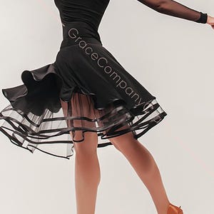 Ballroom dance skirt with krinalin