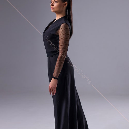 Red Jumpsuit for Ballroom Dancing. Long Sleeve Jumpsuit in Etsy