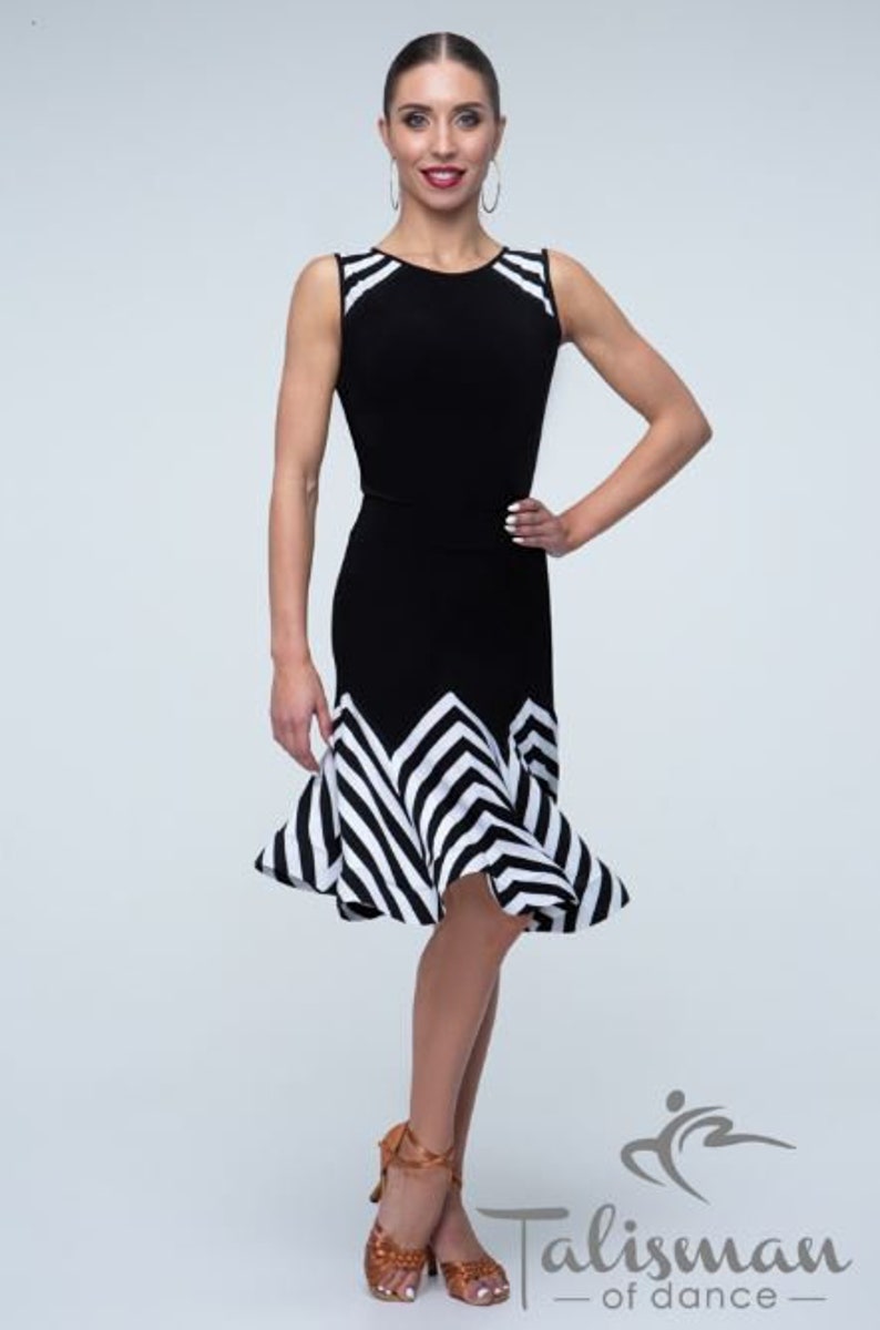 Clothing for tango. Striped dance skirt Skirt for latin