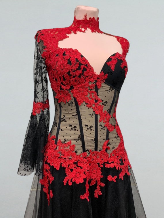 corset ballroom dress Beaded Long Corset Formal Fitted Prom Gown LaDivine CD736