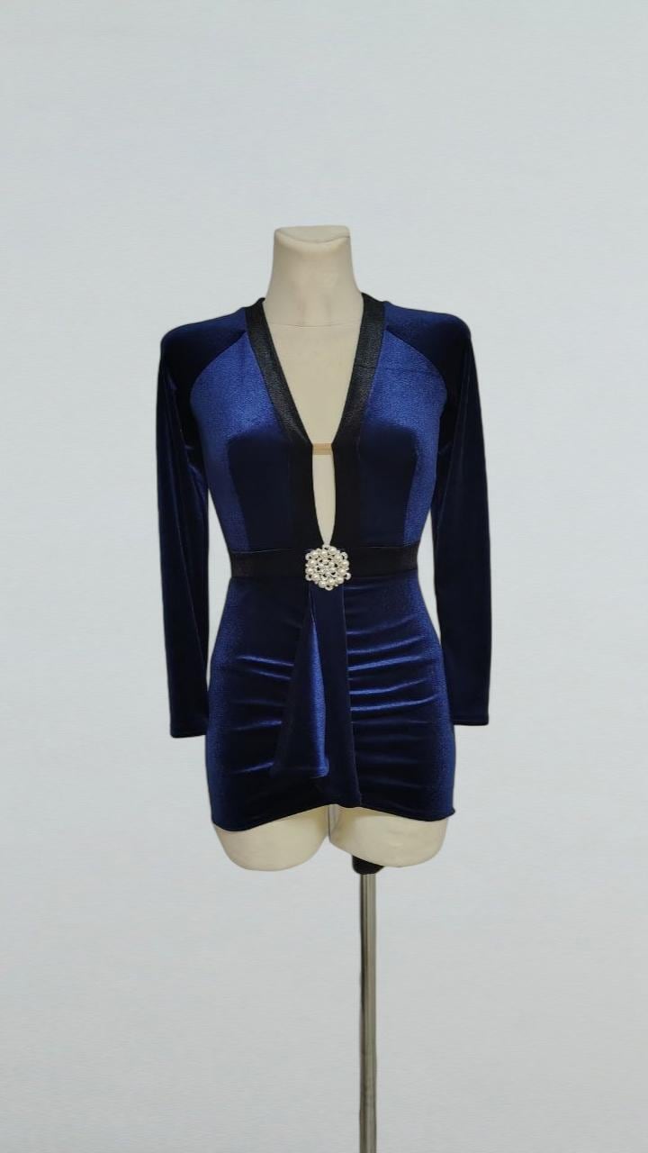 Blue Velvet Woman Dress - Etsy