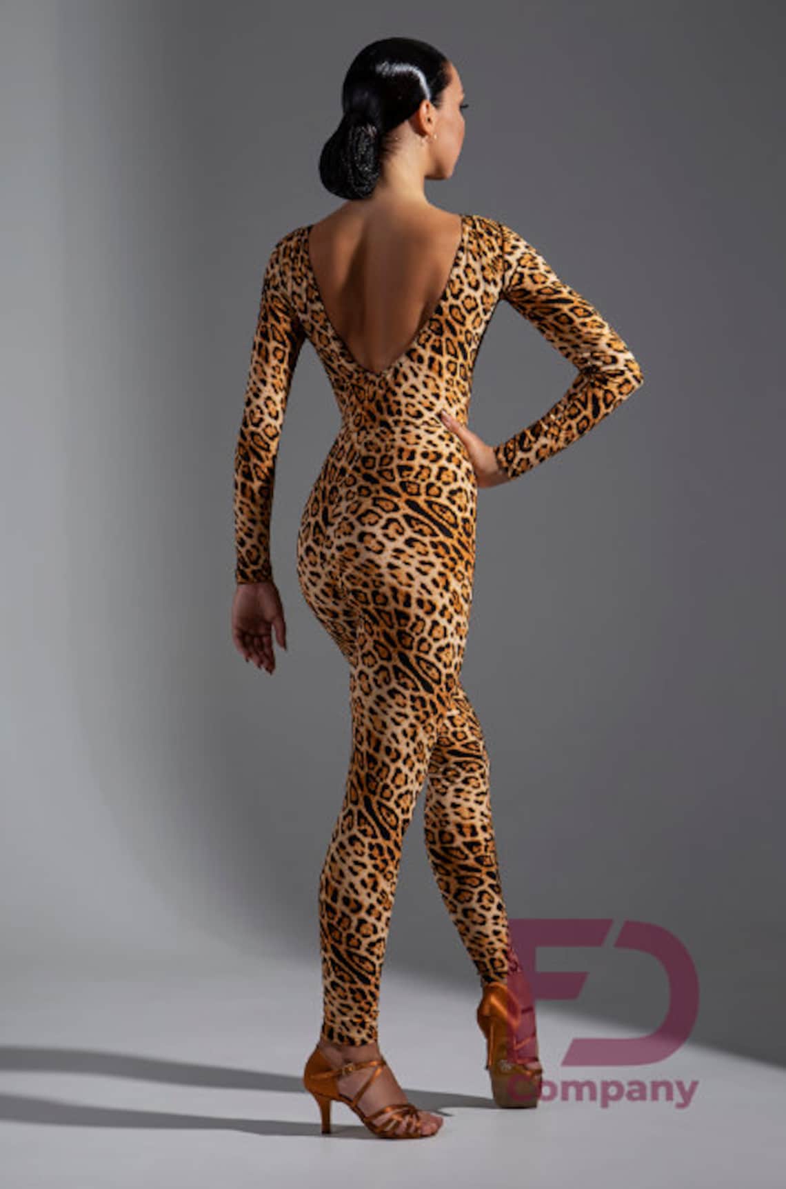 Retro Casual Loose Leopard Jumpsuit