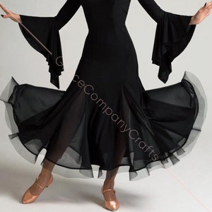 Airy black dress for standard