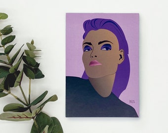Postcard Illustration Woman