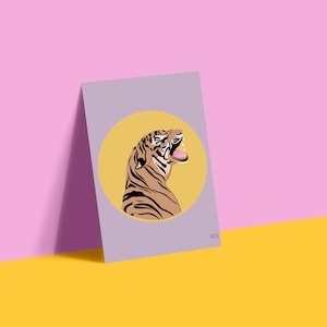 Carte Postale Illustration Tigre
