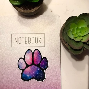 Furry galaxy paw sticker