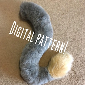 DIGITAL PATTERN: Fursuit cosplay feline cat tail sewing pattern