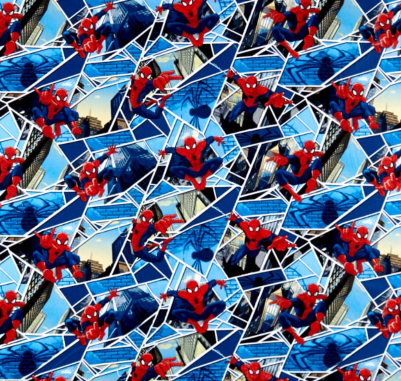 Spiderman Fabric 100% Cotton 1 Yard - Etsy
