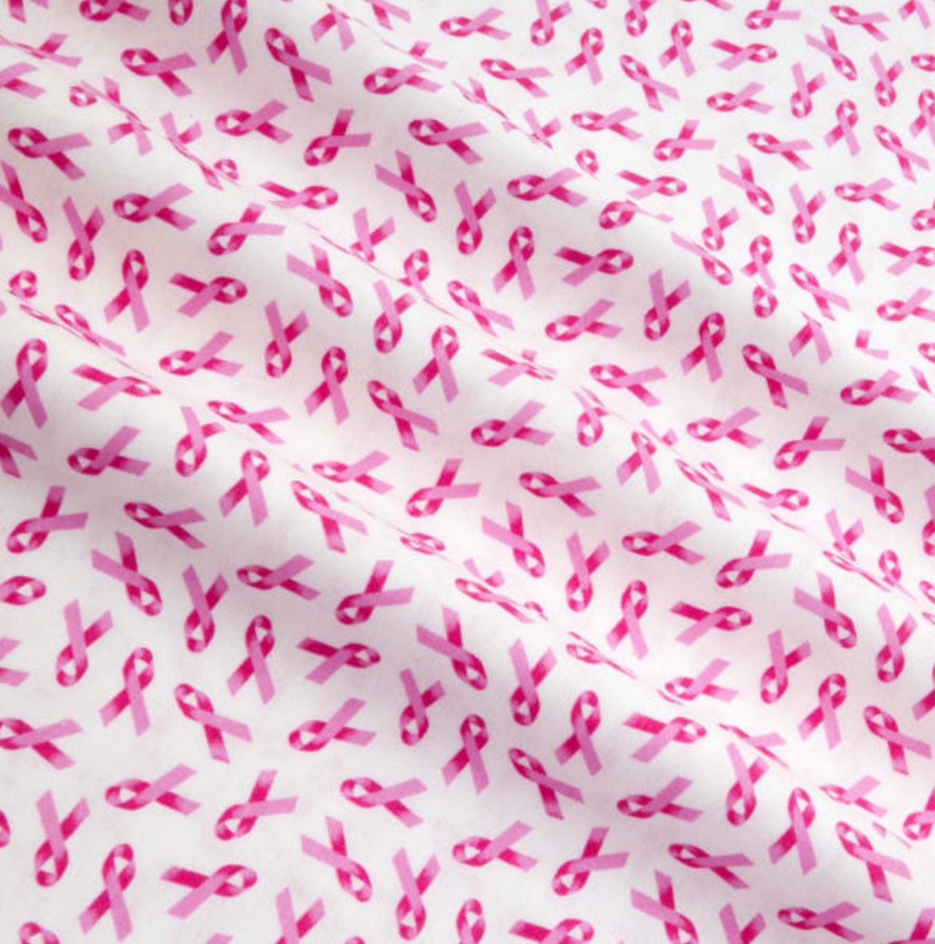 Pink Ribbons Breast Cancer Fabric 100 Cotton Etsy