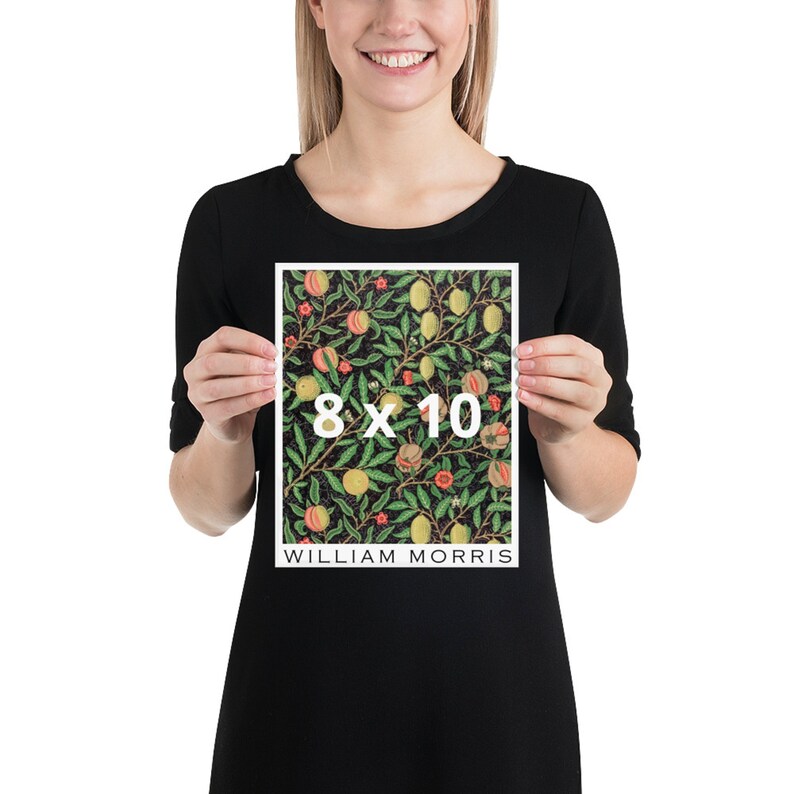 Pomegranate Pattern Gicl\u00e9e Fine Art Vintage William Morris Fruit Print Archival Inks British Arts and Crafts Museum Quality Paper