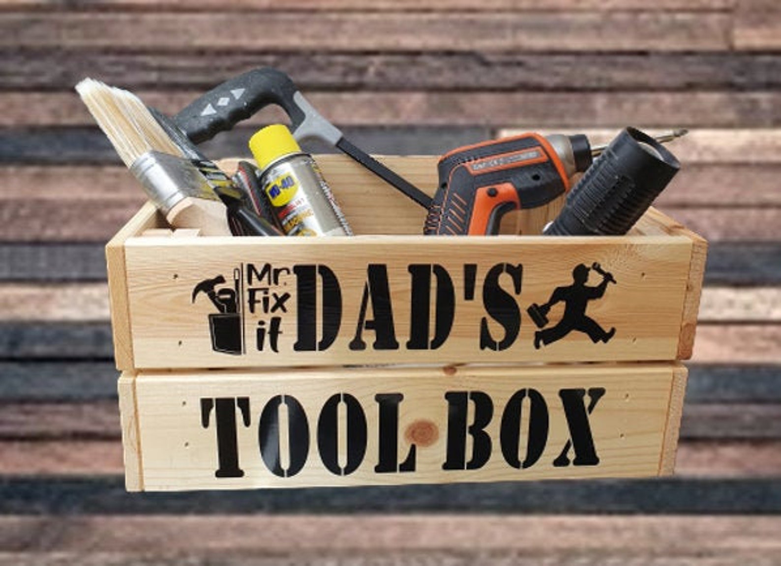 Dad's Tool Box Can Be Personalised Dad's Storage Etsy UK