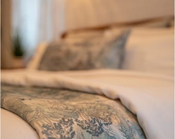 Decorative Satin Bed Throw