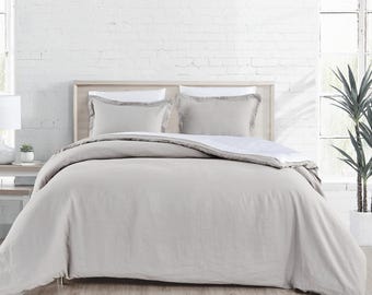Stone Washed Linen Duvet Cover Set