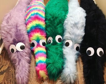 giant worm on a string plush