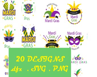 Mardi Gras SVG bundle , Mardi Gras SVG  , Carnival Svg files for cricut ,Mardi Gras Clipart Bundle