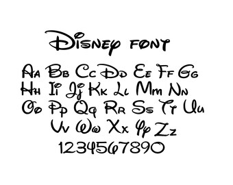 Disney Font Svg Etsy