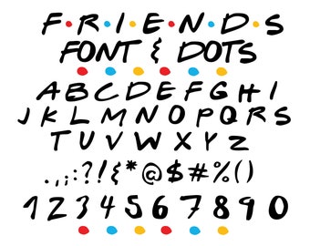 Download Friends font | Etsy