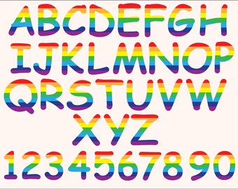 Download Rainbow Font Etsy