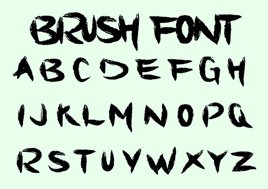 Brush Font SVG , Brush Alphabet SVG , Brush Clipart , Painting Alphabet ...