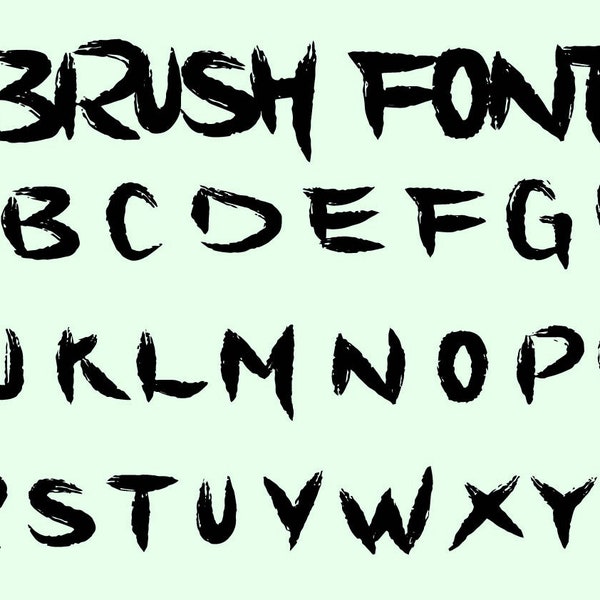Brush font SVG , Brush Alphabet SVG , Brush Clipart , Painting Alphabet SVG , Svg files for cricut