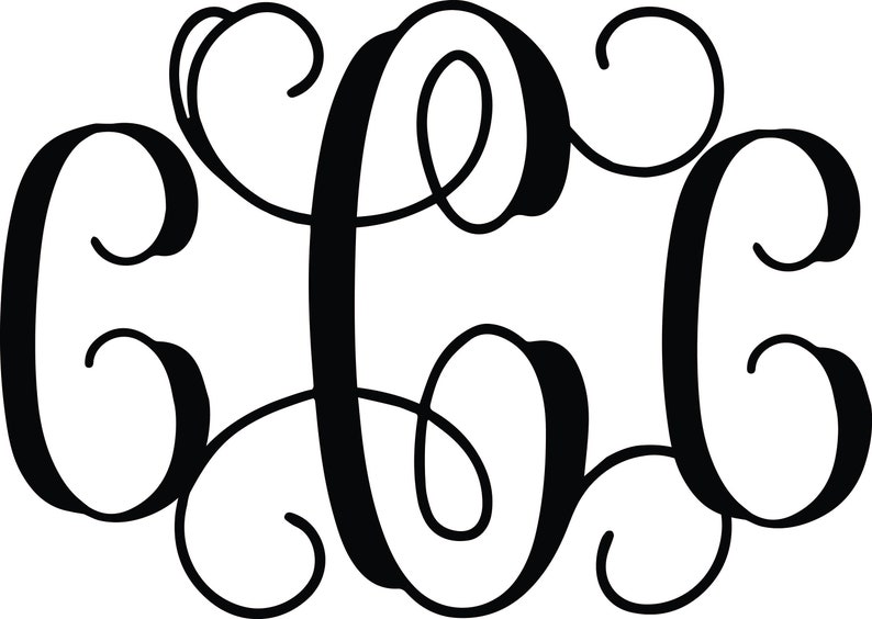 Download Vine monogram font SVG Vine monogram font Vine monogram | Etsy