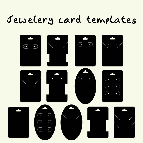 Earring Cards Svg, Earring Display Cards Svg , Jewelry Card Template Svg ,  SVG, DFX, Pdf, Png, Cricut 