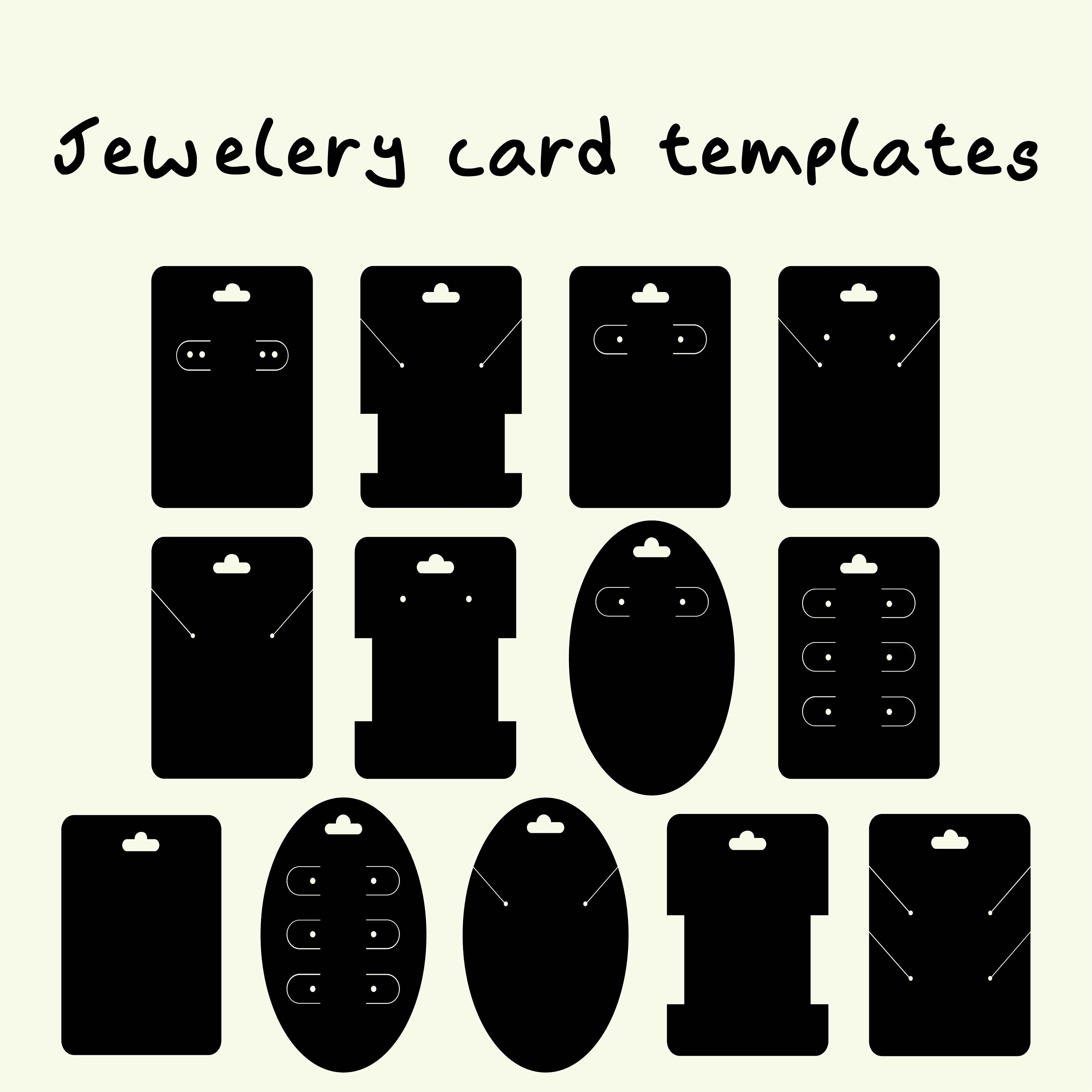 Papercut Earring Display Cards SVG. Jewelry Holder Template