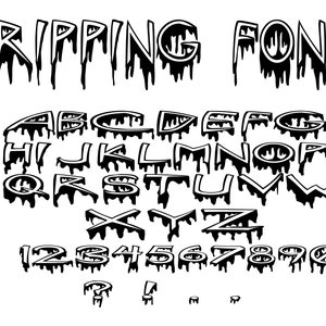 DRIPPING FONT SVG , Dripping alphabet svg , bloody font svg , Dripping Letters Svg , Halloween Font Svg