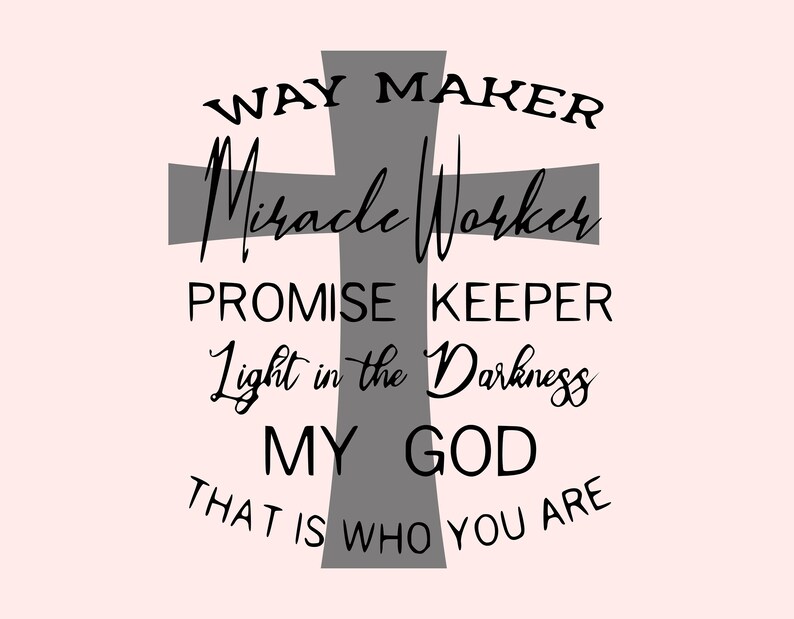 Download Way Maker svg God svg Way Maker Miracle Worker svg | Etsy