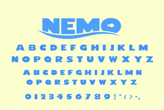 Nemo Font SVG , Nemo Alphabet Svg , Svg Files for Cricut , Finding Nemo Font  Svg , - Etsy
