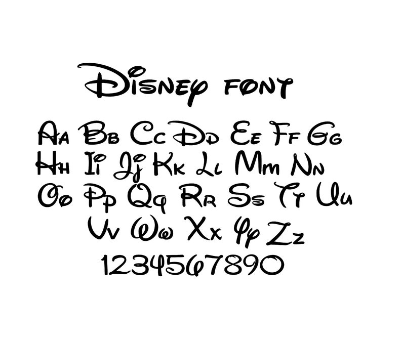 Disney Font SVG Disney Alphabet Svg Svg Files for Cricut ...