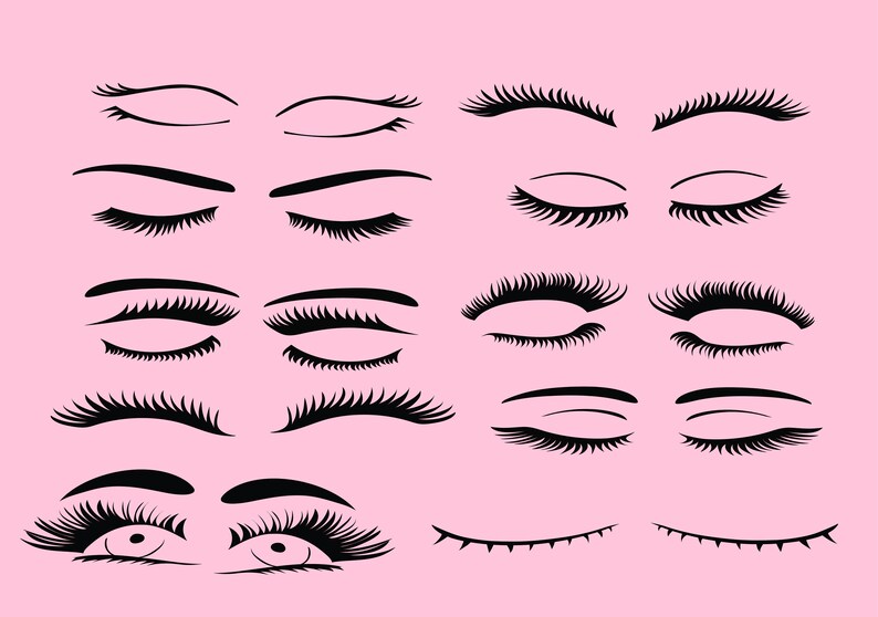 Download Eyelashes SVG eyelash svg eye svg fashion svg Cut File | Etsy