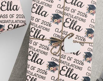 Personalized Graduation Gift Wrap, Customized with Name, Class of 2026  BB85