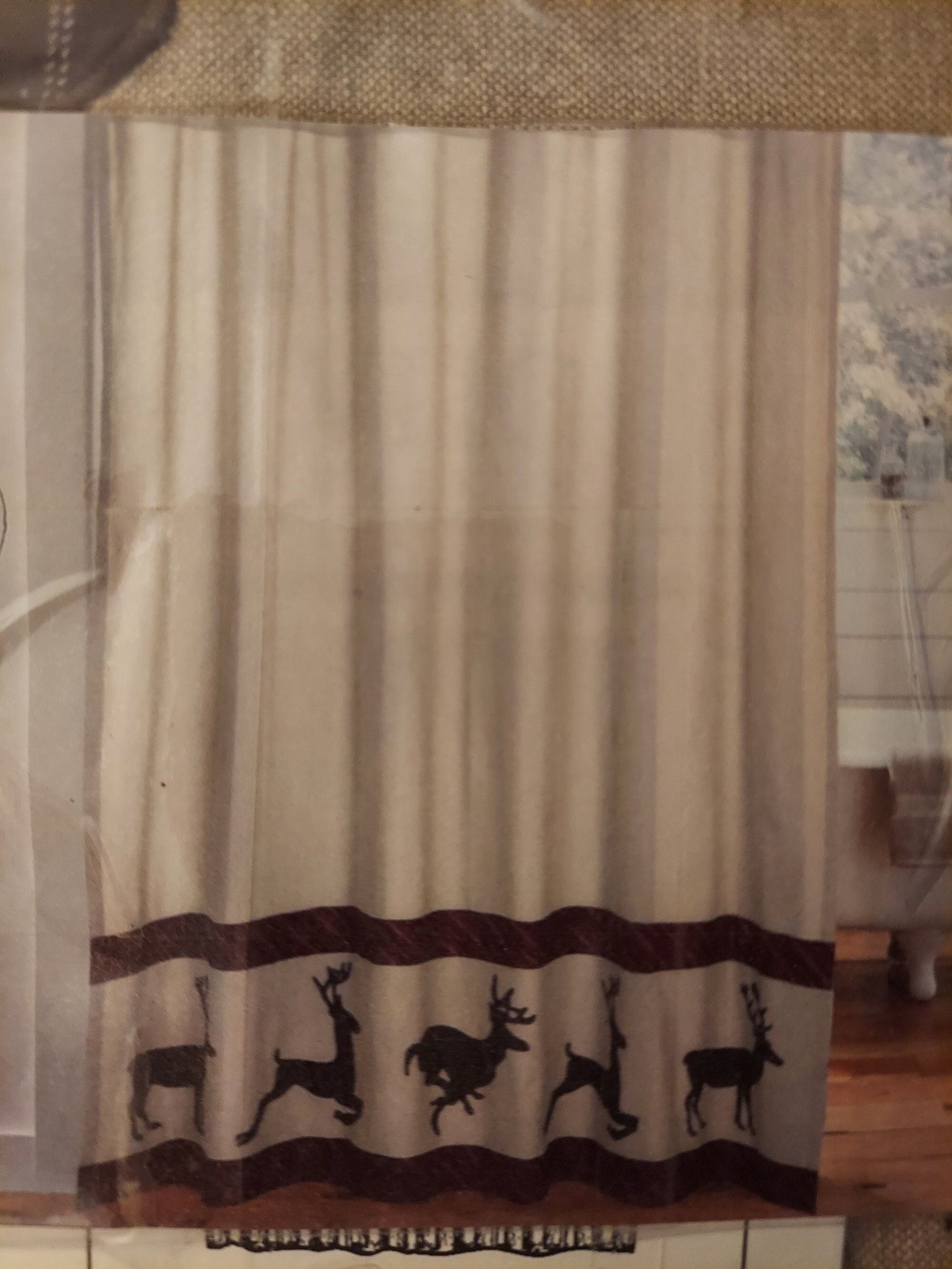 Wyatt Deer Shower Curtain 72x72 by VHC Brands Etsy