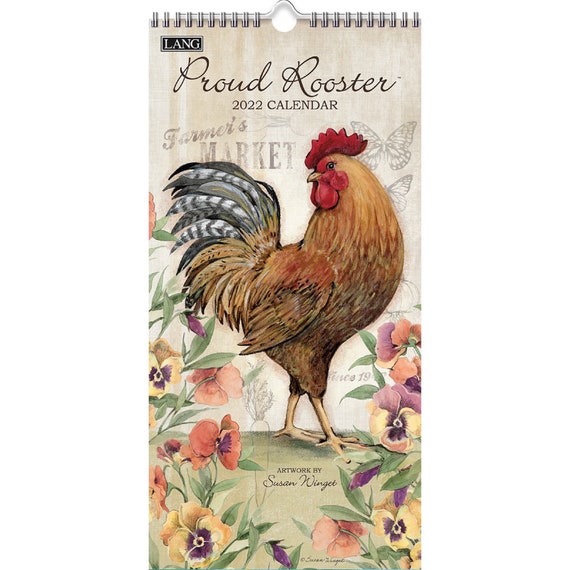 2022-lang-proud-rooster-vertical-calendar-by-susan-winget-etsy