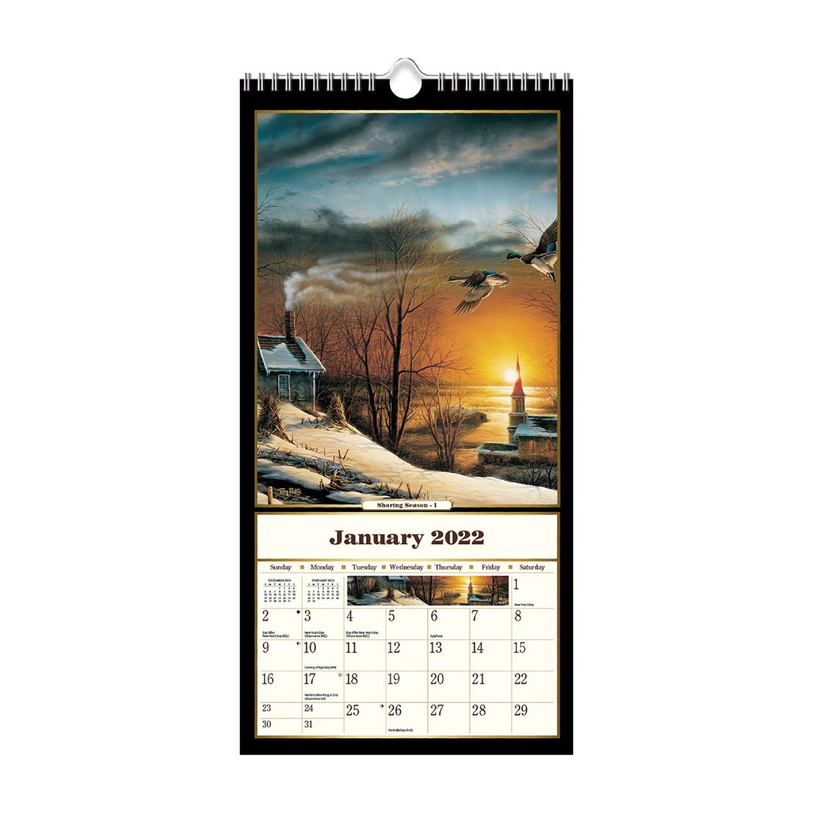 2022 Lang Terry Redlin Vertical Calendar 7 3 4 X Etsy