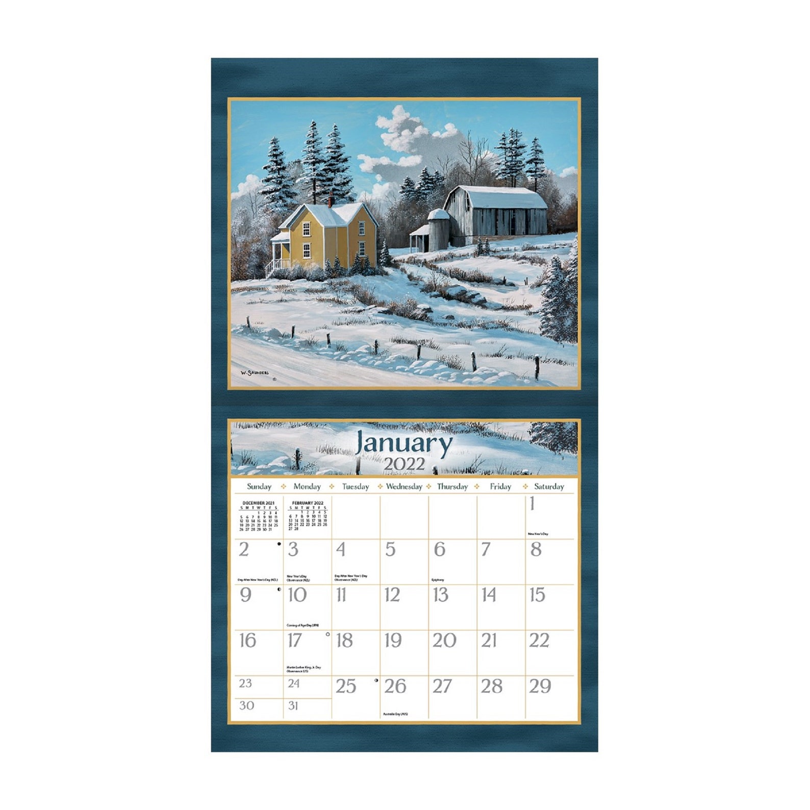 2022 Lang Wall Calendar Road Home by Bill Saunders 13 Etsy
