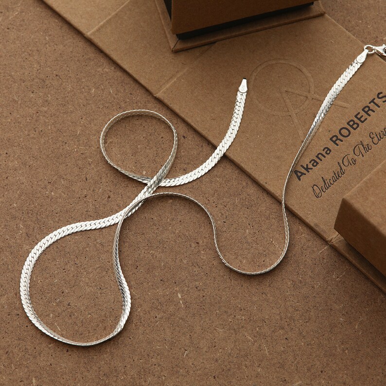 Adjustable Length Snake Chain Italian Rope Silver Chain Gift Idea Silver Charm Chain