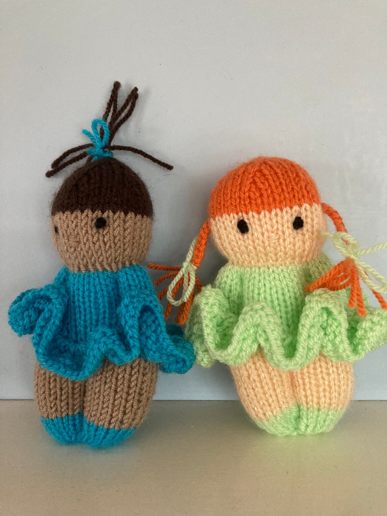 Hand Knit Doll based on Izzy Doll pattern suitable from Etsy