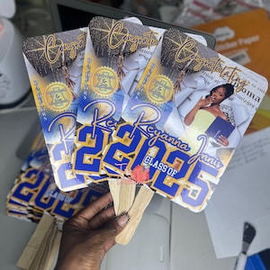 Leques de formatura personalizados, leques de formatura, cabeça em um bastão, leques de rosto personalizados com alças, leque de mão, leques de formatura personalizados